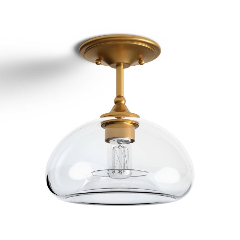 Thyran Farmhouse Small Globe Clear Glass Flush Mount Ceiling Light