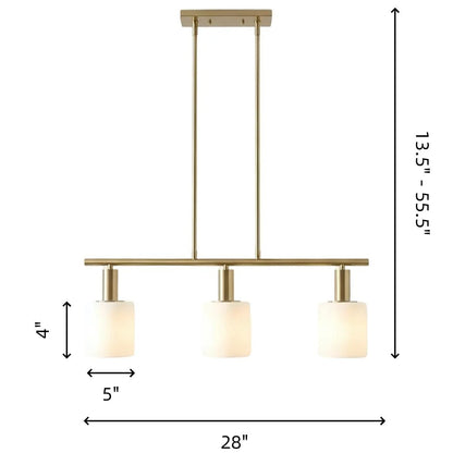 Aura Modern Linear Porcelain Chandelier
