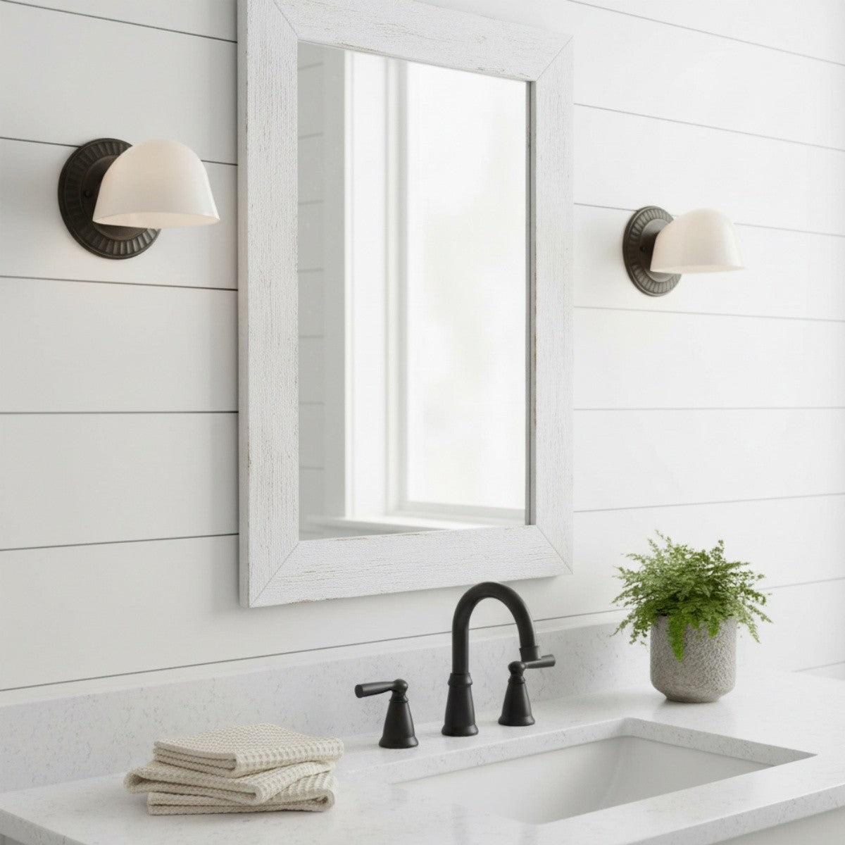 Pyrvyn Mid-Century Modern Milk Glass Shade Wall Sconce