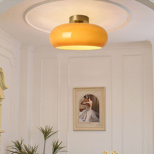 Oziro Vintage Donut Round Glass Ceiling Lights