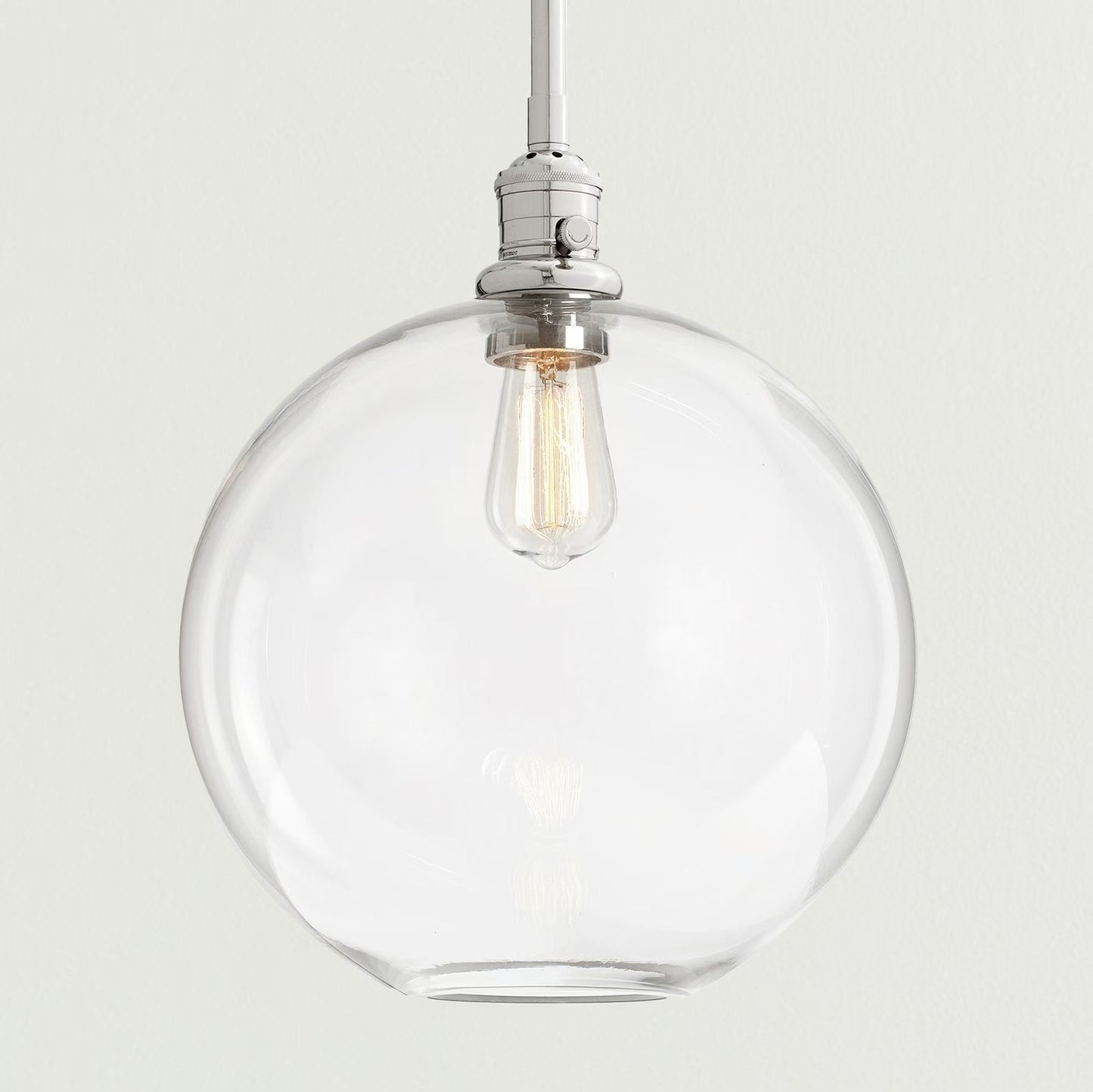 Savion Clear Glass Globe Pendant Light