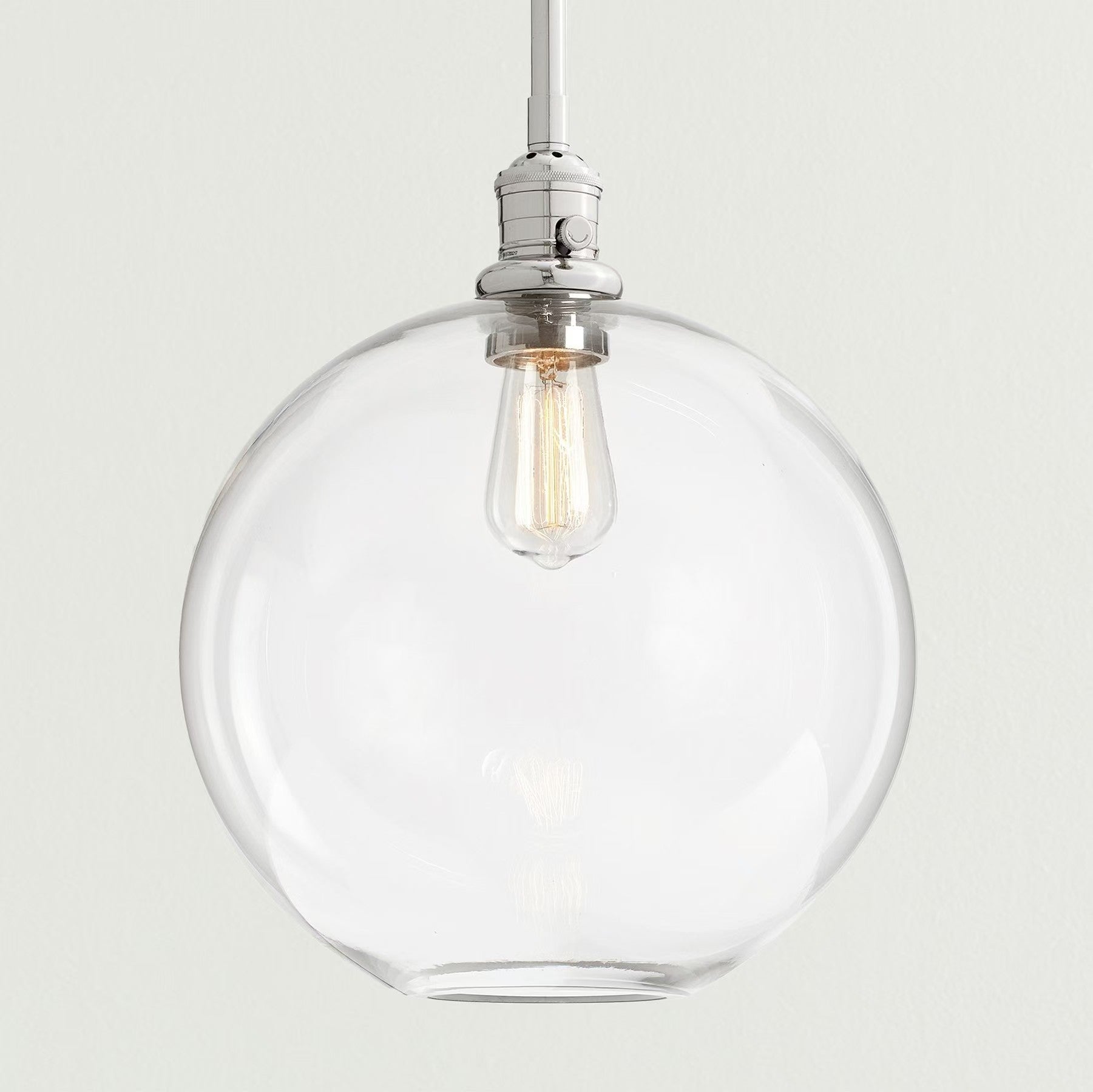 Savion Clear Glass Globe Pendant Light