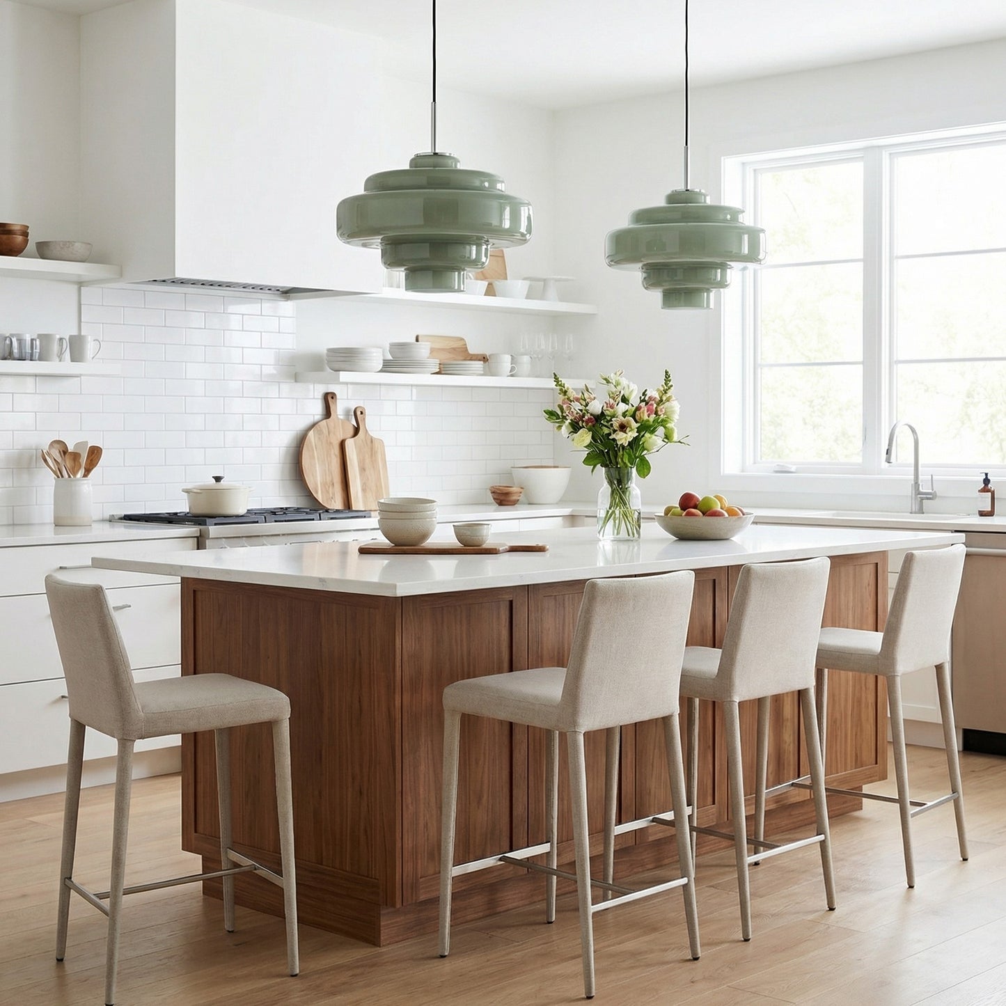Yves Vintage Tiered Glass Pendant Light