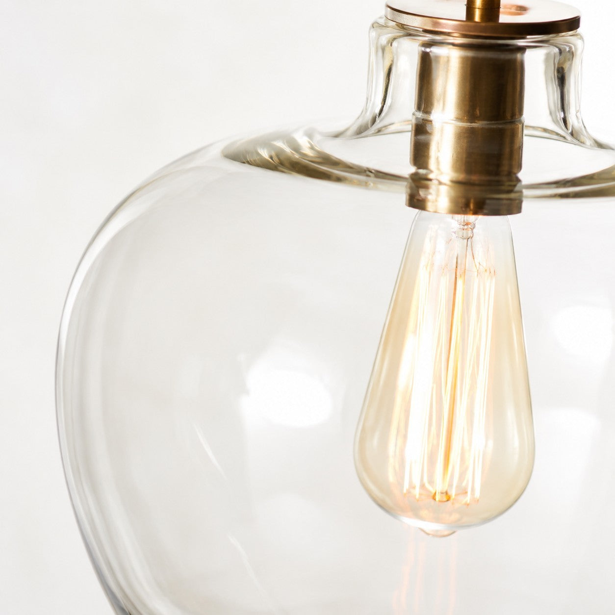 Yates Industrial Clear Glass Pendant Light