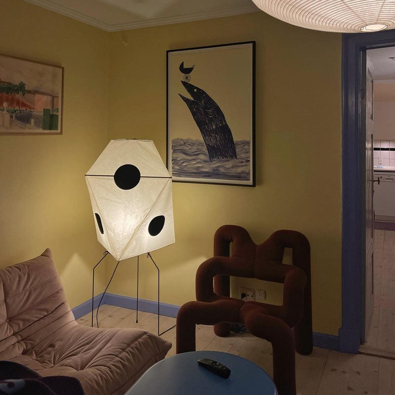 Kiran Minimalist Wabi-sabi Tripod Floor Lamp