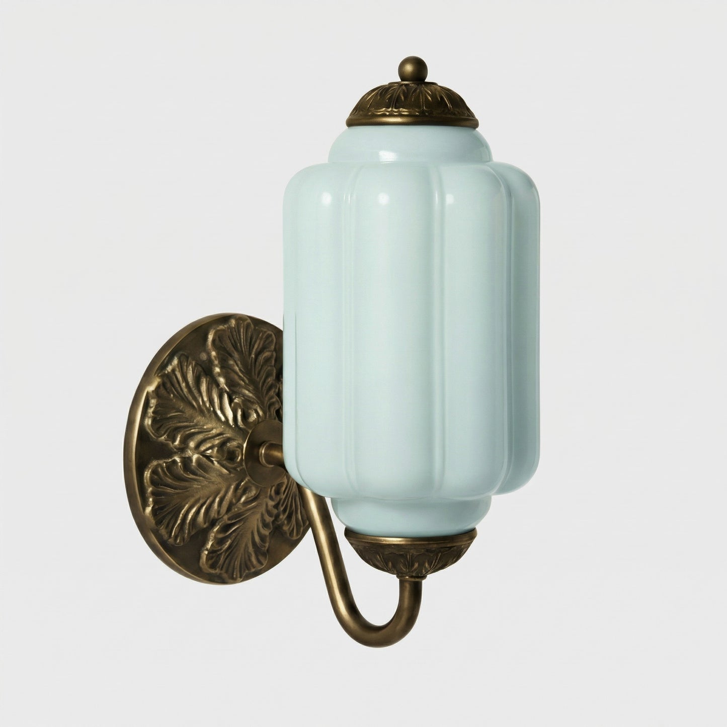 Cyrilith Vintage Milk Glass Oiled Brass Eloise Sconce