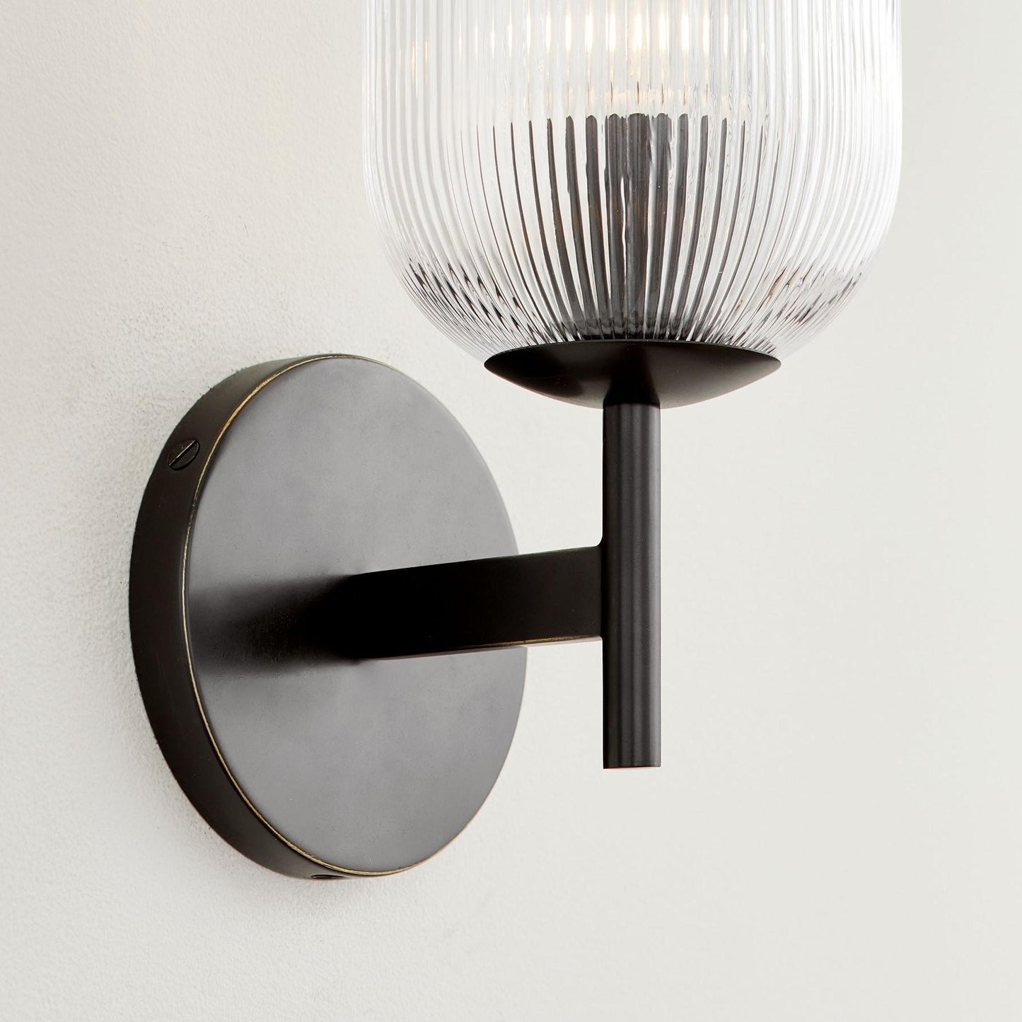 Alain Cooper Ribbed Glass Wall Sconce