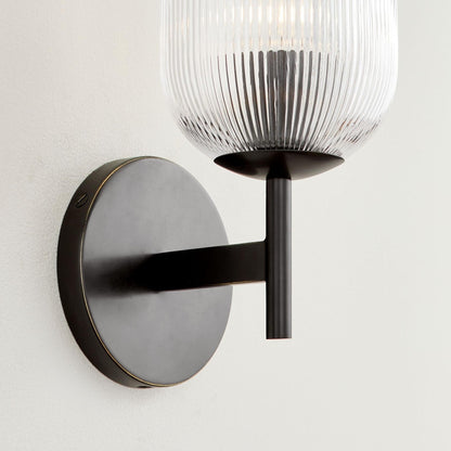 Alain Cooper Ribbed Glass Wall Sconce