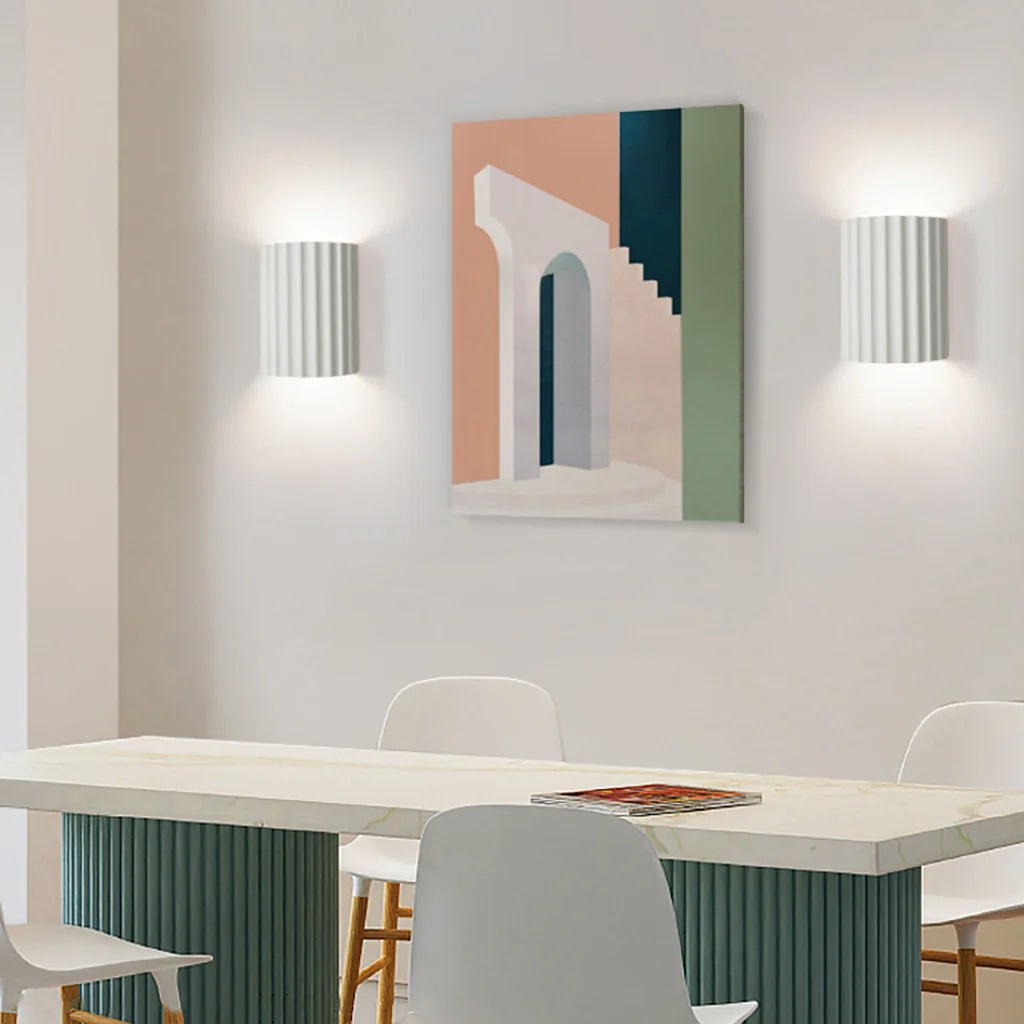 Pranavi Modern Bundle Ribbed Fluted Resin Wall Sconce