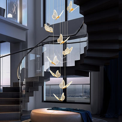 Luce Romantic Creative Butterfly Chandelier