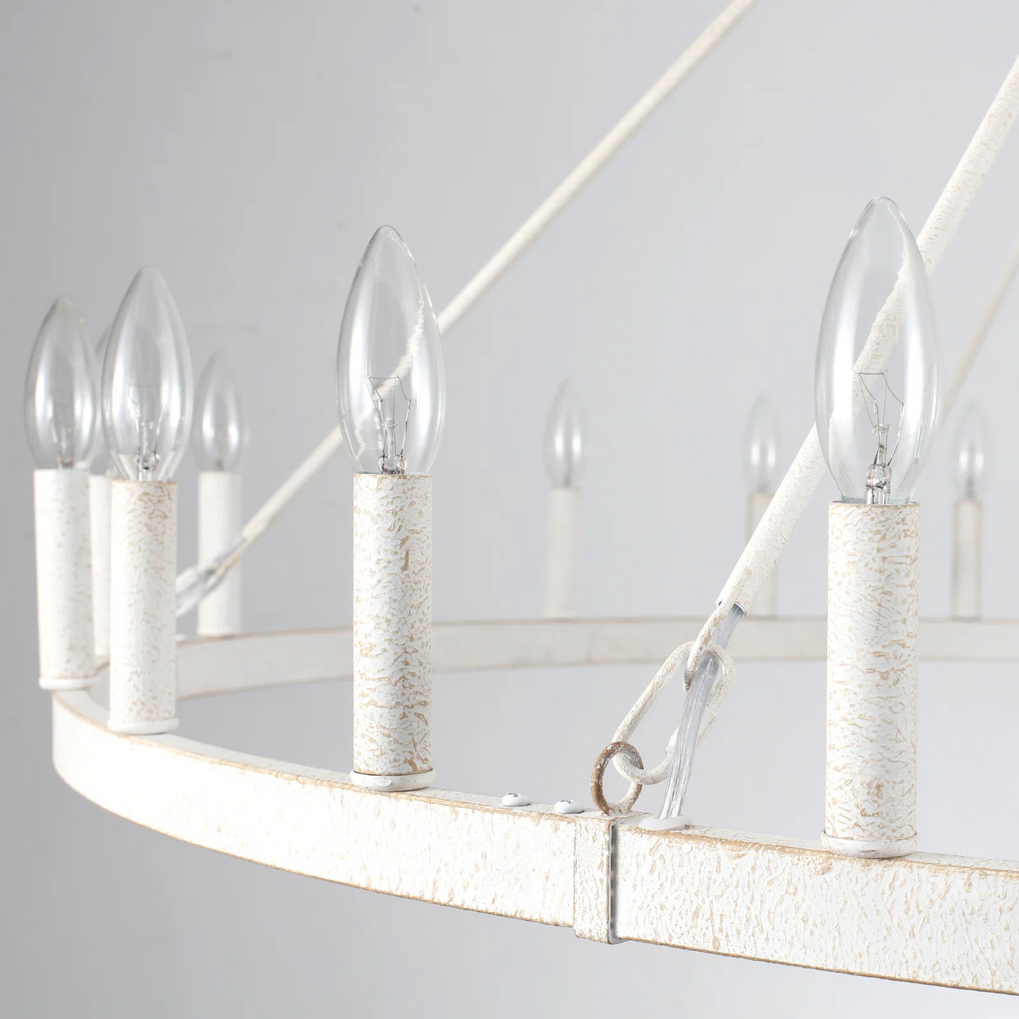 Raeth Farmhouse 24 Lights Wagon Wheel Candle Style Chandelier