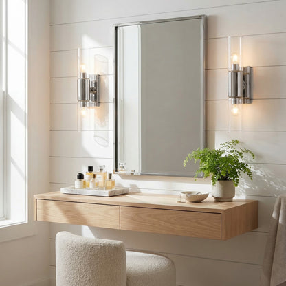 Zeylen Frances Water Ripple Glass Double Tube Sconce