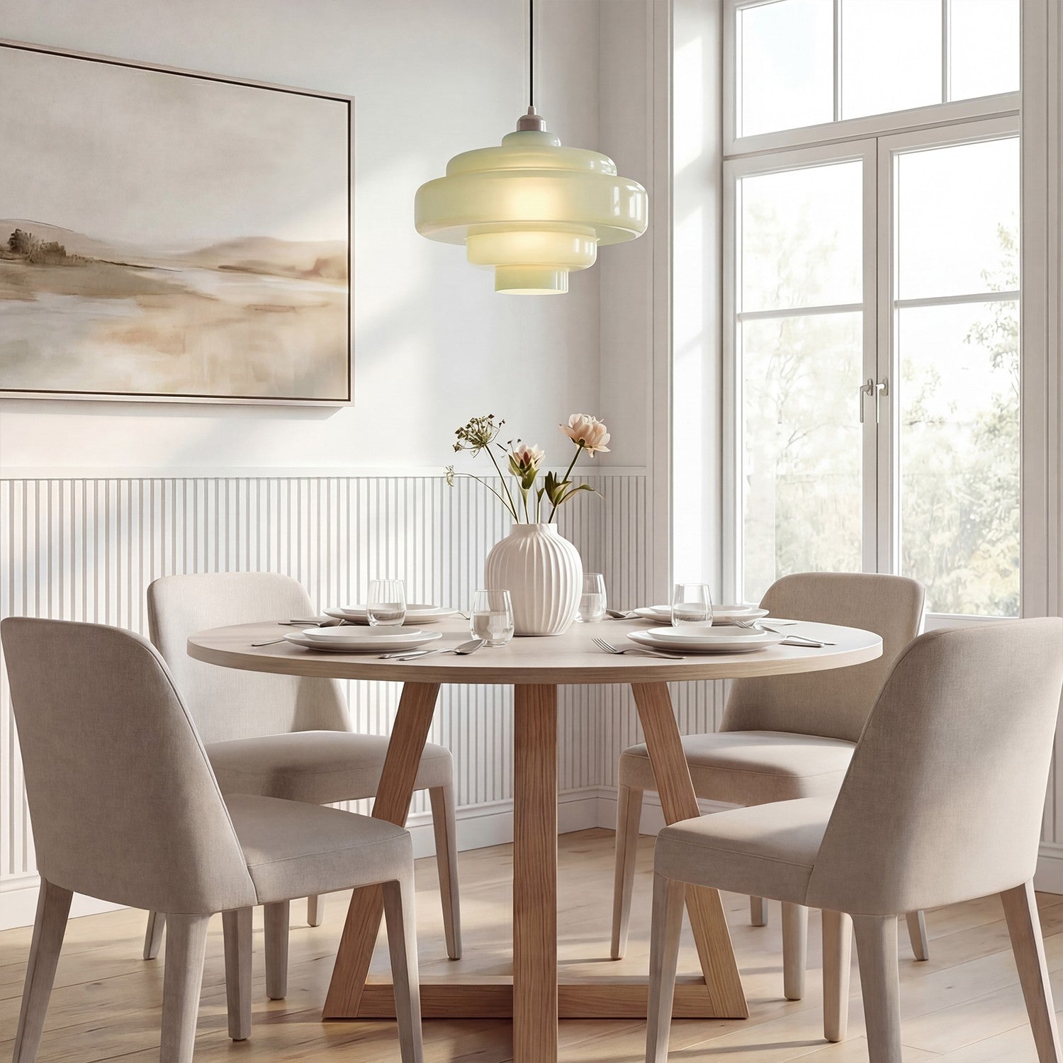 Yves Vintage Tiered Glass Pendant Light