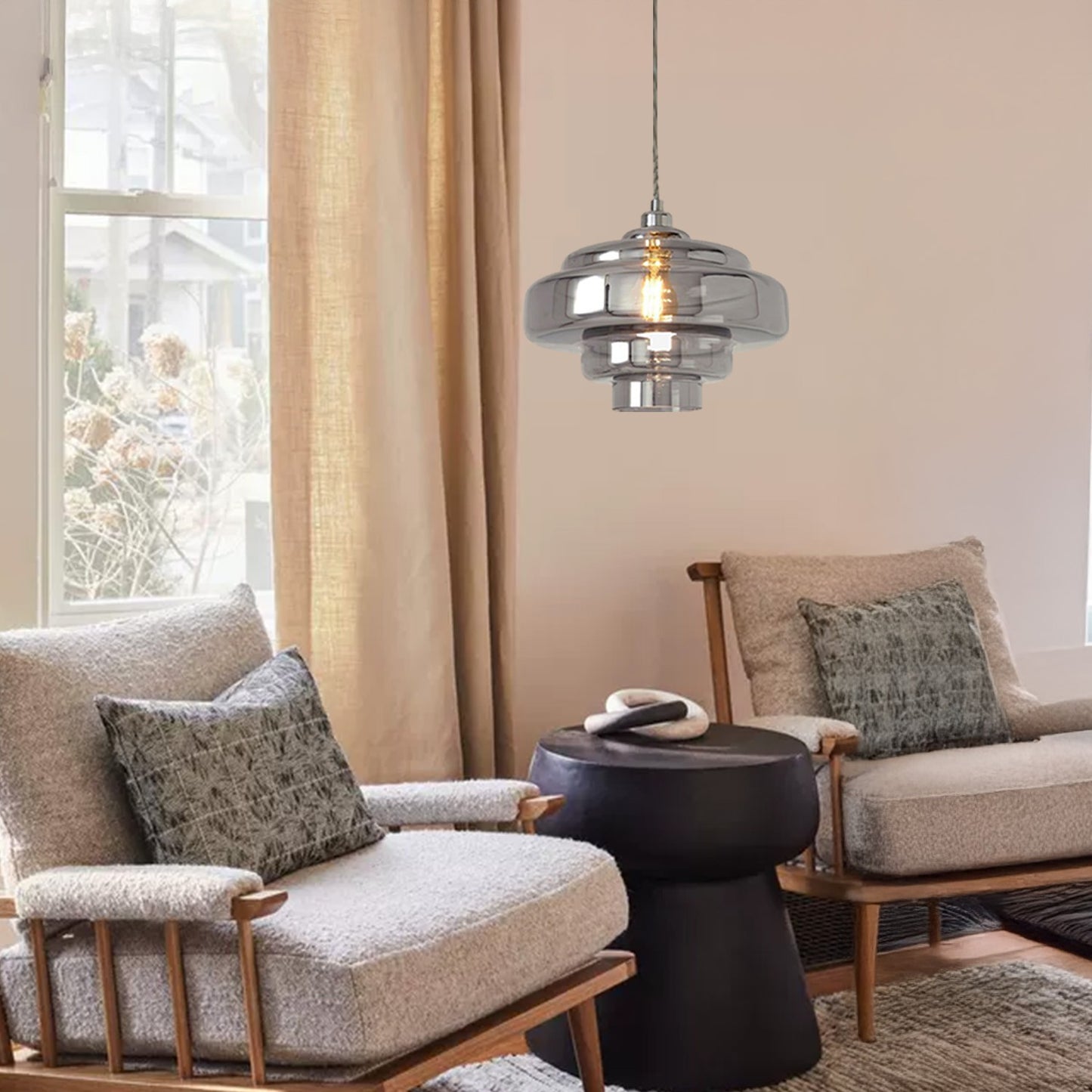 Yves Vintage Tiered Glass Pendant Light