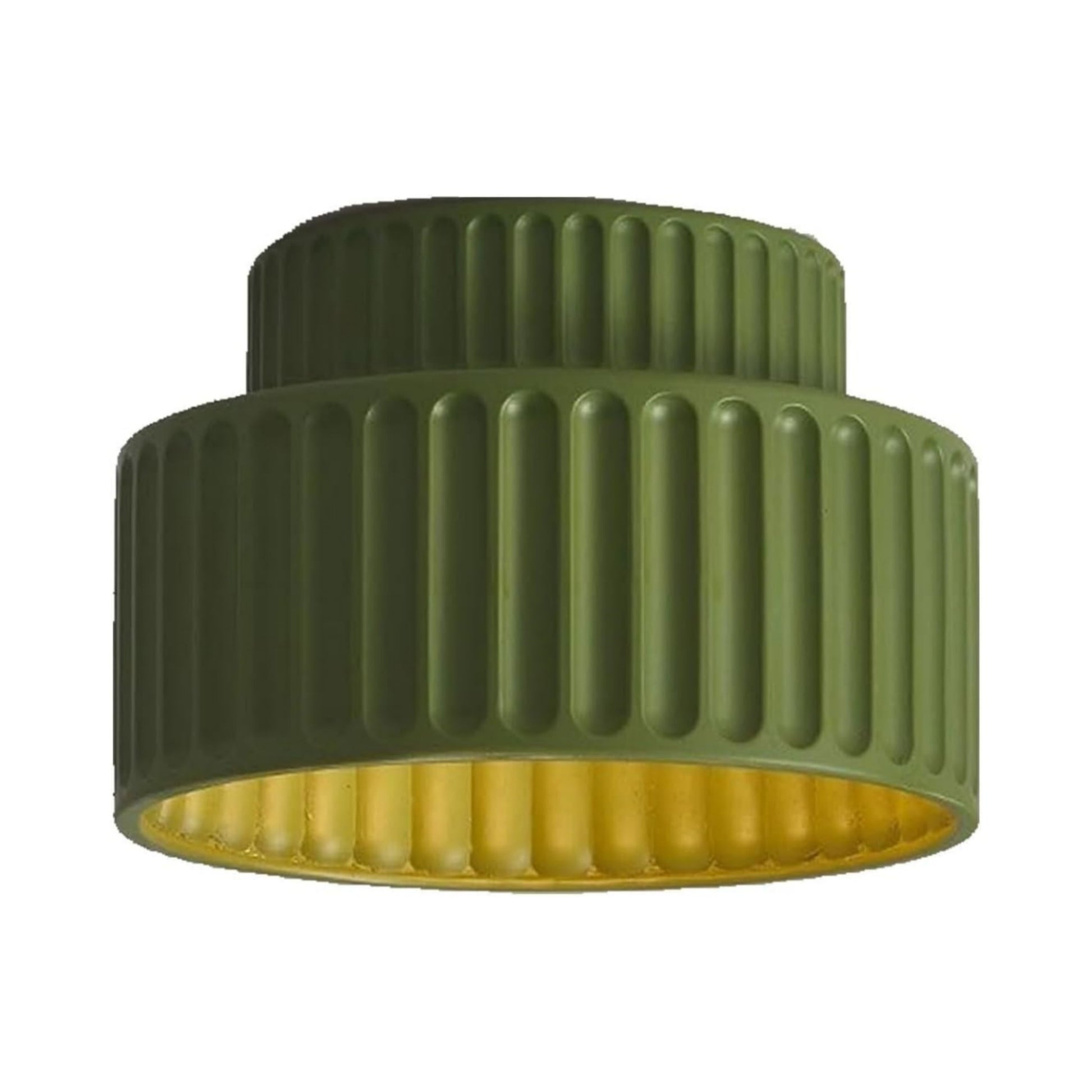 Nicola Vintage Resin Cream Breeze Drum Semi-Flush Mount Ceiling Light