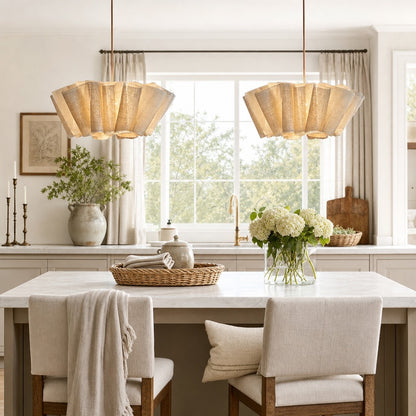 Jonas Modern Pleated Fabric Pendant Light