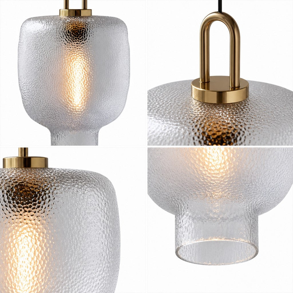 Cove Rustic Glass Metal Pendant Light