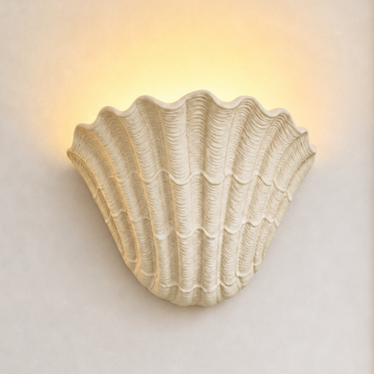 Layton French Coastal Shell Wall Sconce