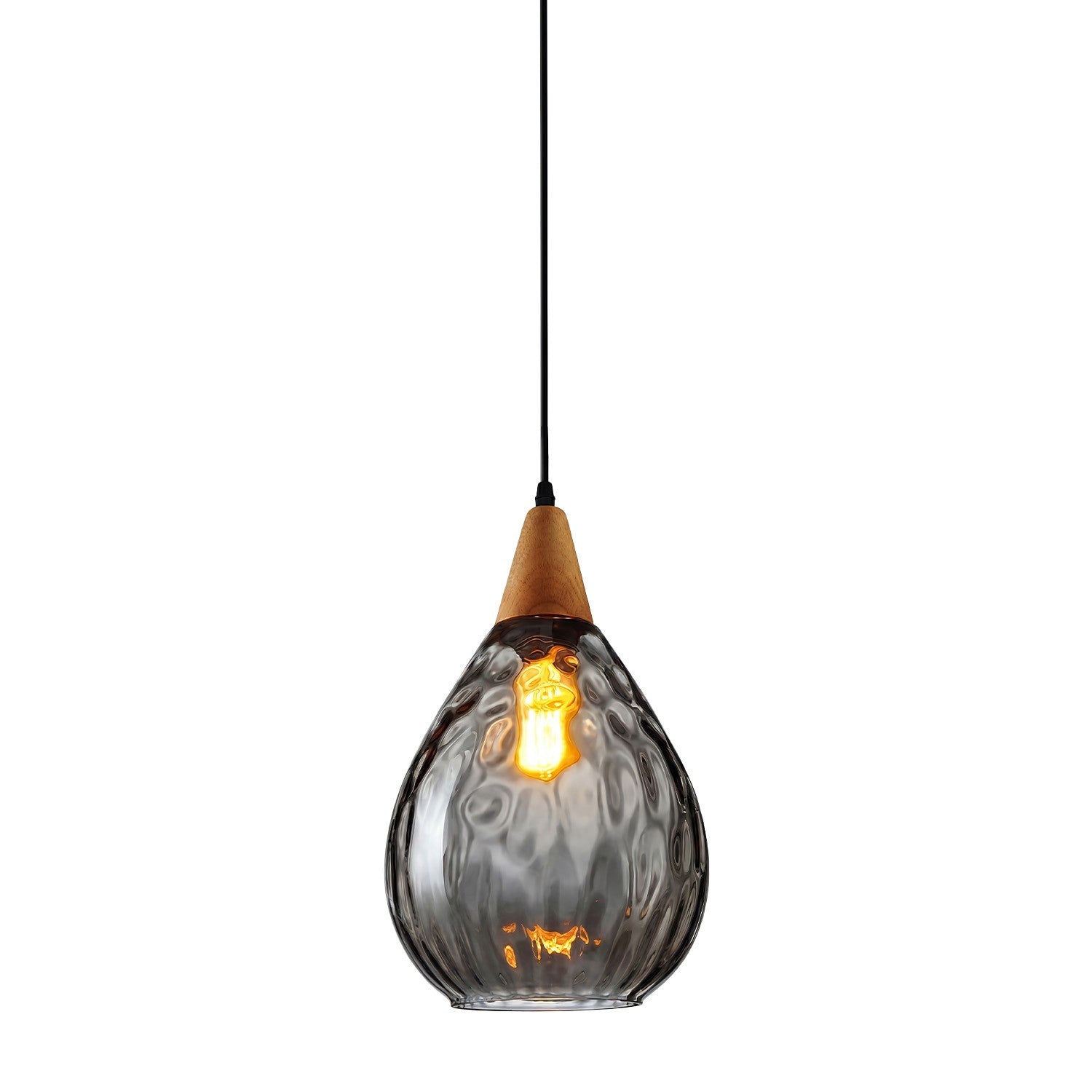 Uranix Cone Shape Water Ripple Glass Pendant Light