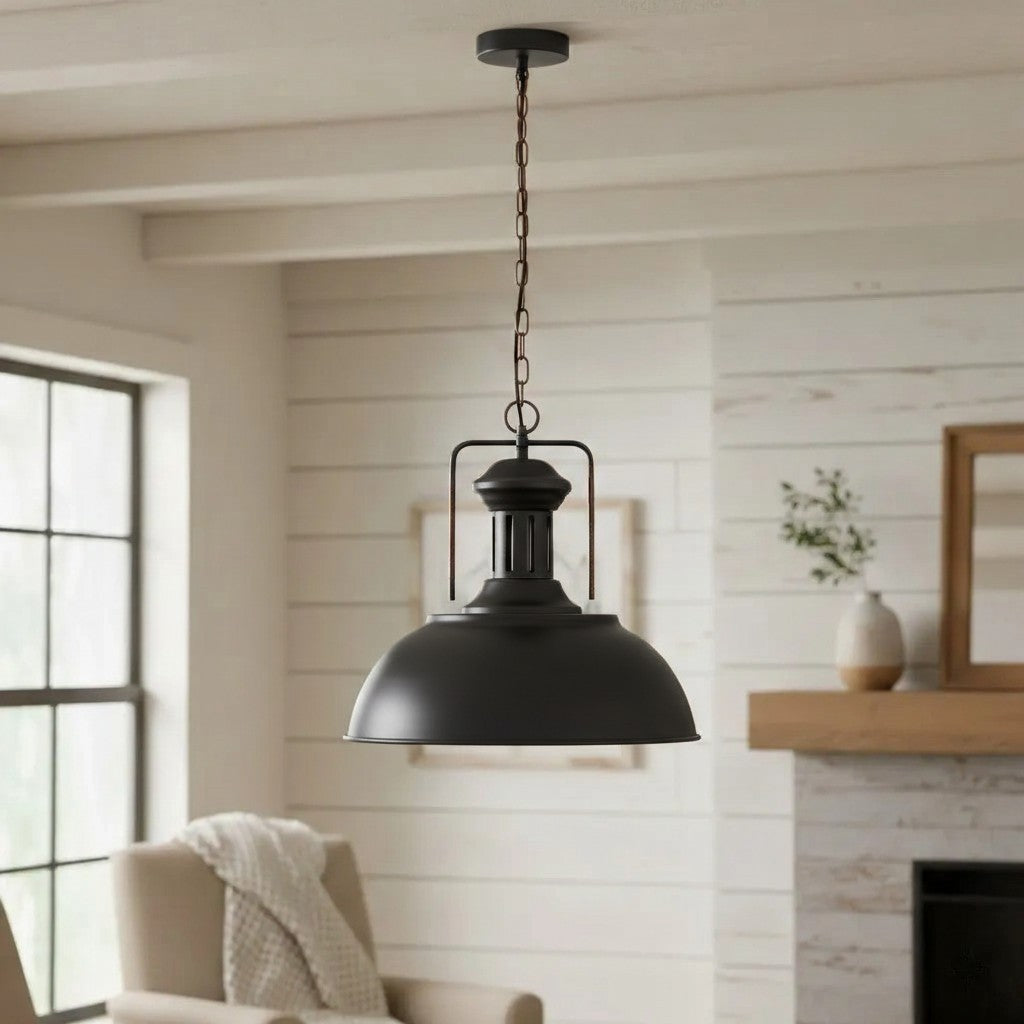 Soliviel Industrial Metal Dome Pendant Light