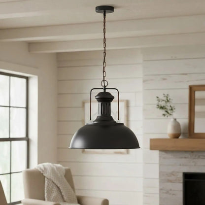 Soliviel Industrial Metal Dome Pendant Light