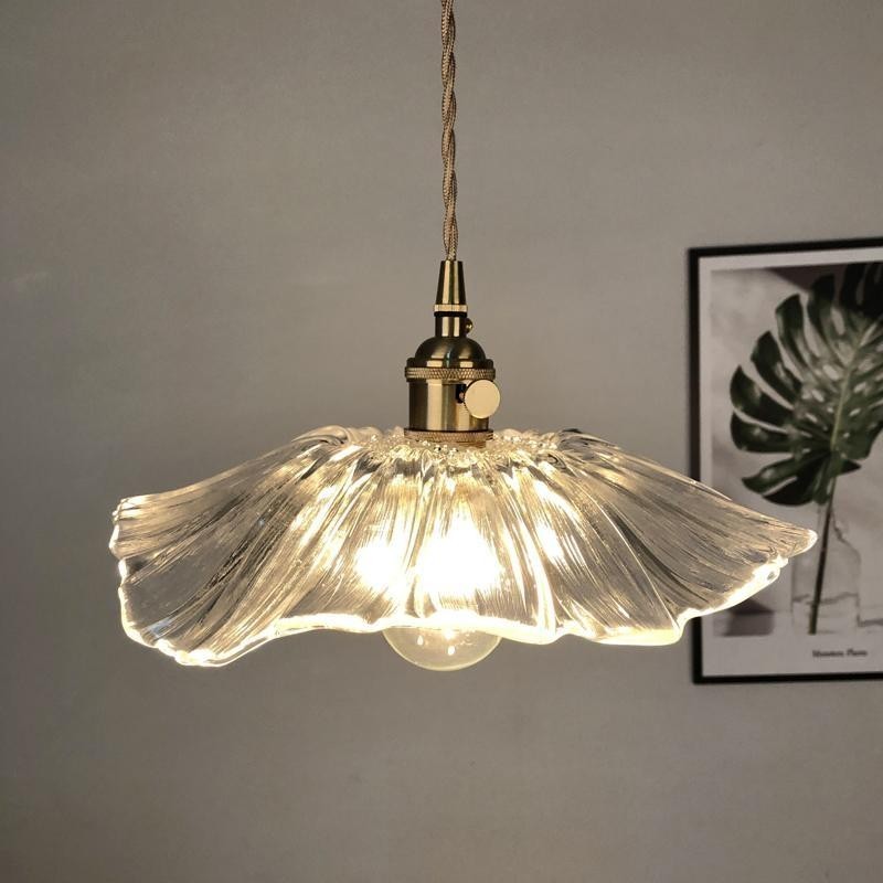 Callista Retro Lotus Creative Glass Pendant Light