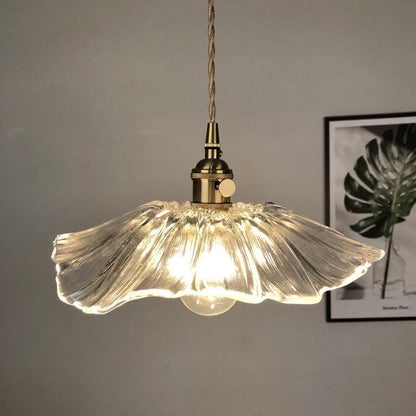 Callista Retro Lotus Creative Glass Pendant Light