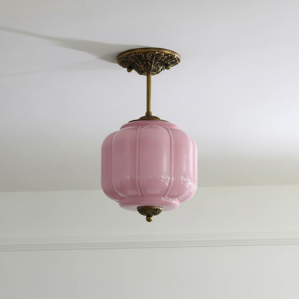 Conran Vintage Milk Glass Lantern Eloise Ceiling Light