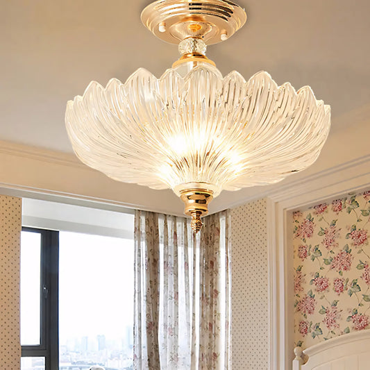 Wyrith Vintage Flower Crystal Flush Mount Light