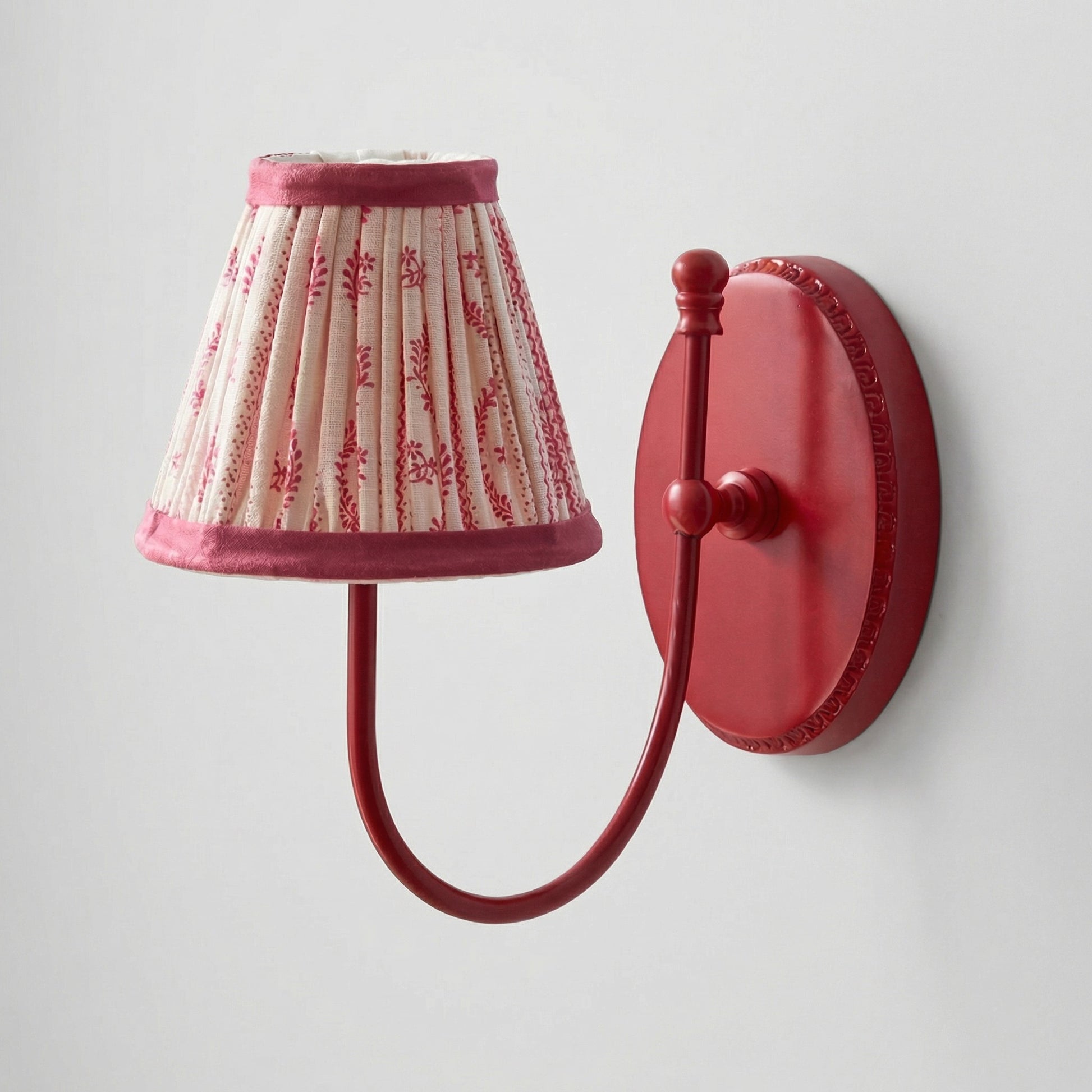 Orphelyx French Brass Fabric Shade Sconce Light
