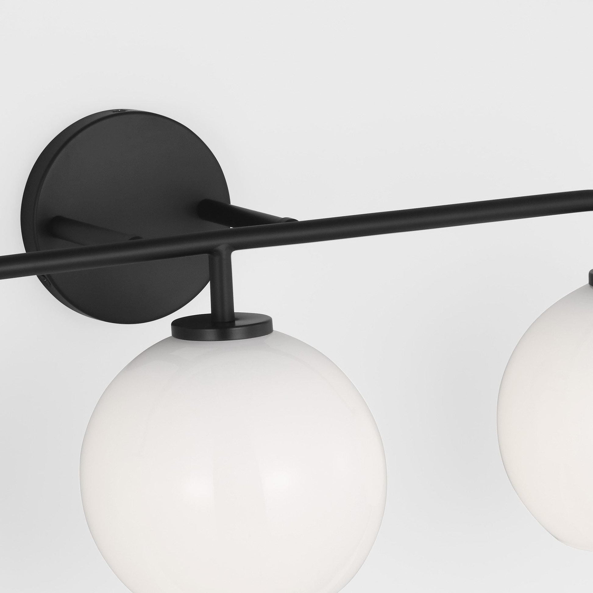 Ericka Farmhouse 3 Light Glass Globe Vanity Light