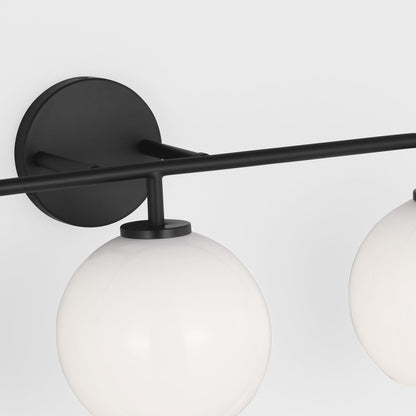 Ericka Farmhouse 3 Light Glass Globe Vanity Light