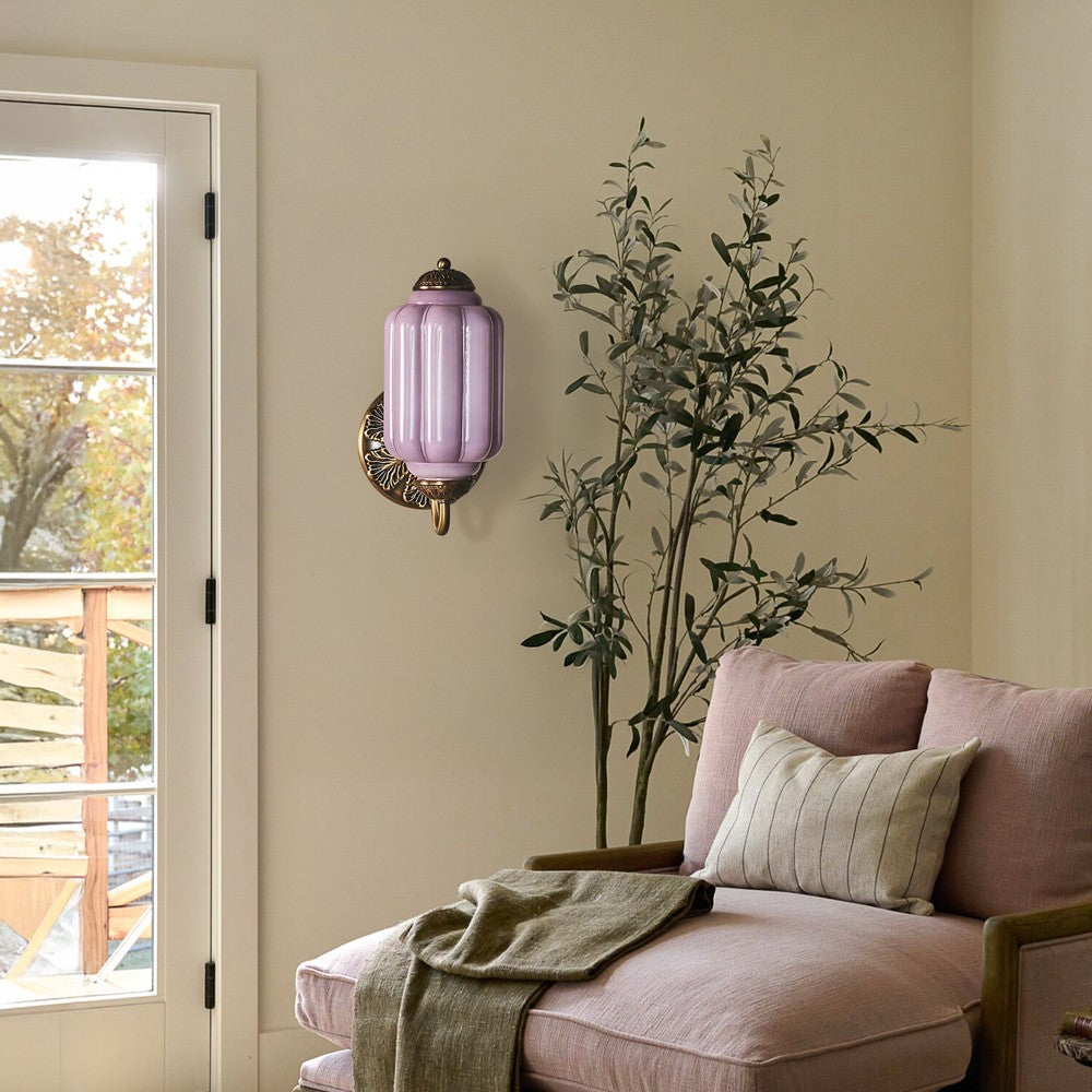 Vintage Elegant Milk Glass Eloise Wall Sconce - Retro Accent Lighting for Bathroom\Bedroom\Hallway