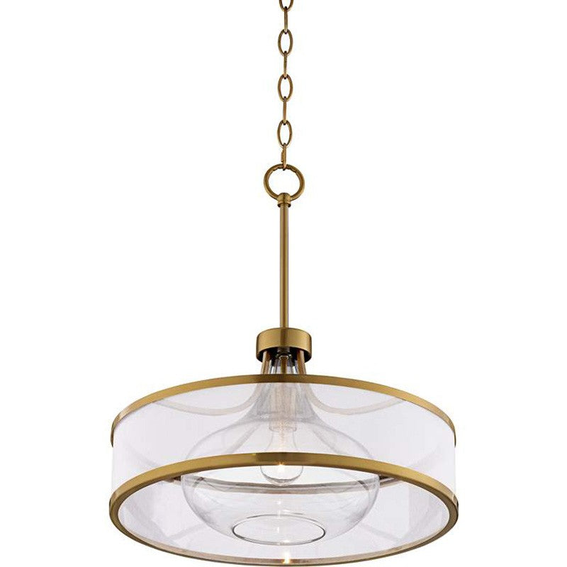 Myrith Antique Organza Glass Drum Shape Pendant Light
