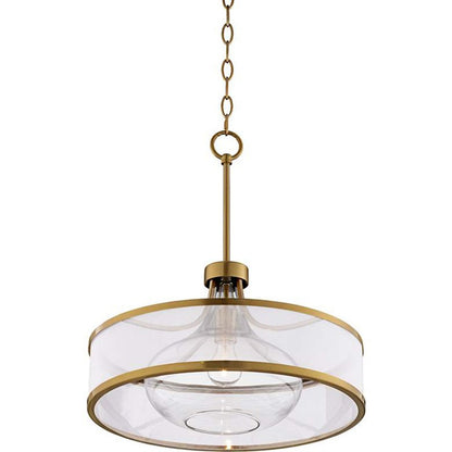 Myrith Antique Organza Glass Drum Shape Pendant Light