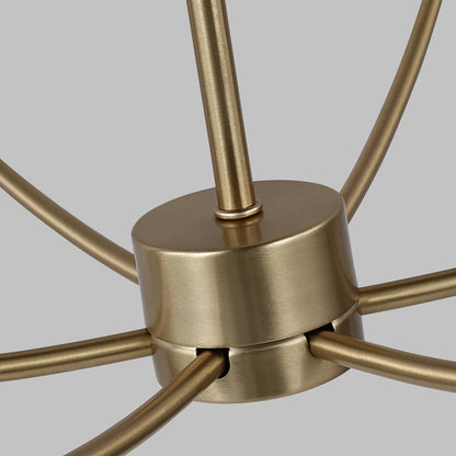Galenor Minimalist Metal Branching Ring Chandelier