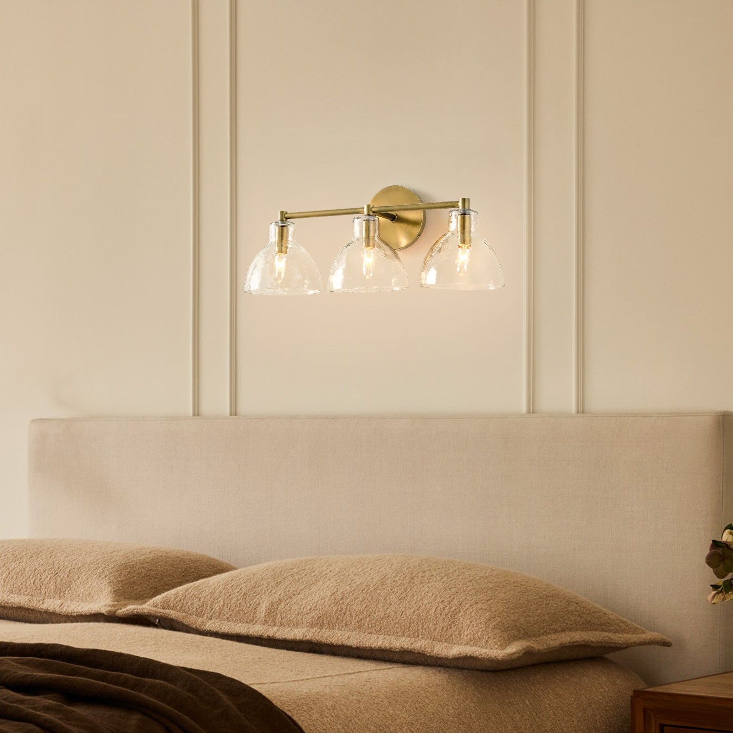 Keen Farmhouse Cooper Recycled Glass Dome Sconce