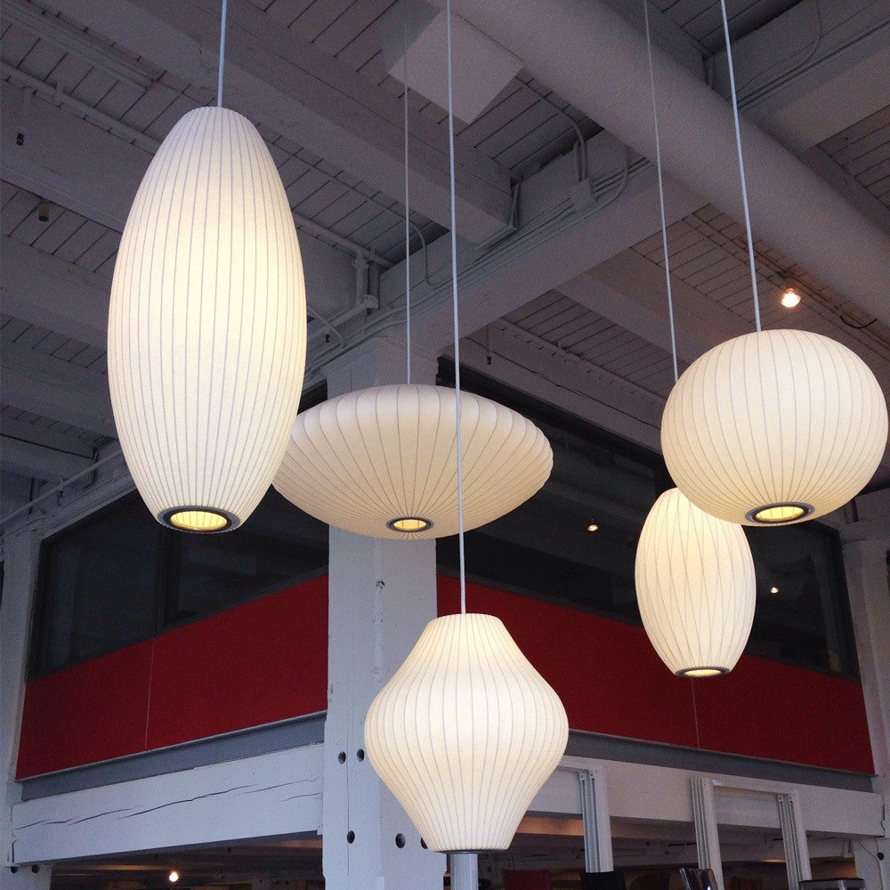 Leocadia White Saucer Nelson Bubble Pendant Light