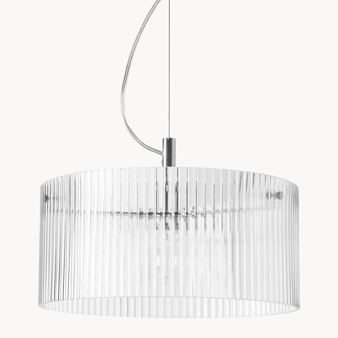 Erisen Farmhouse Ribbed Glass Pendant Light