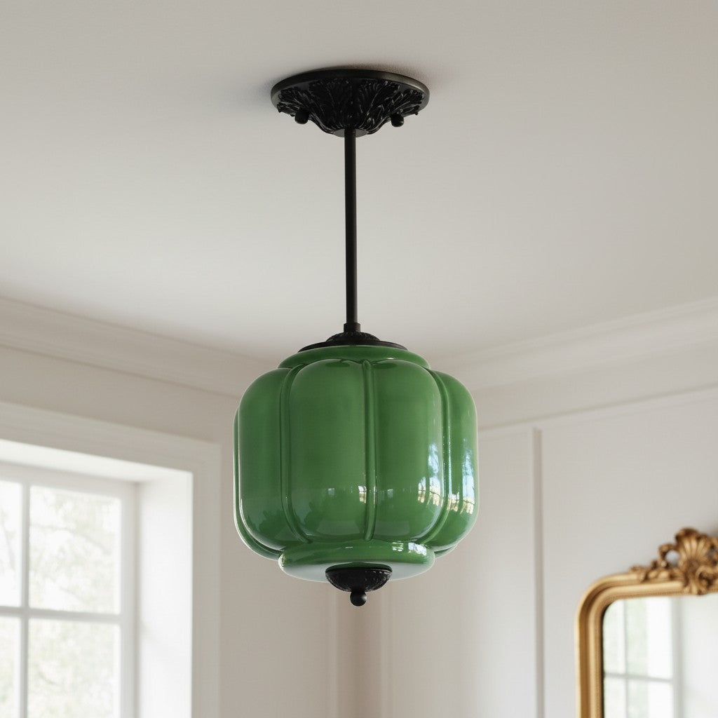Conran Vintage Milk Glass Lantern Eloise Ceiling Light