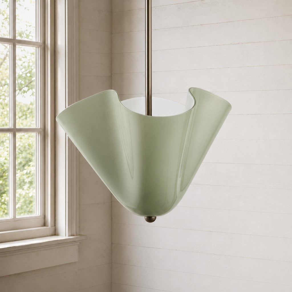 Franklin Modern Shell Glass Fazzo Pendant Light