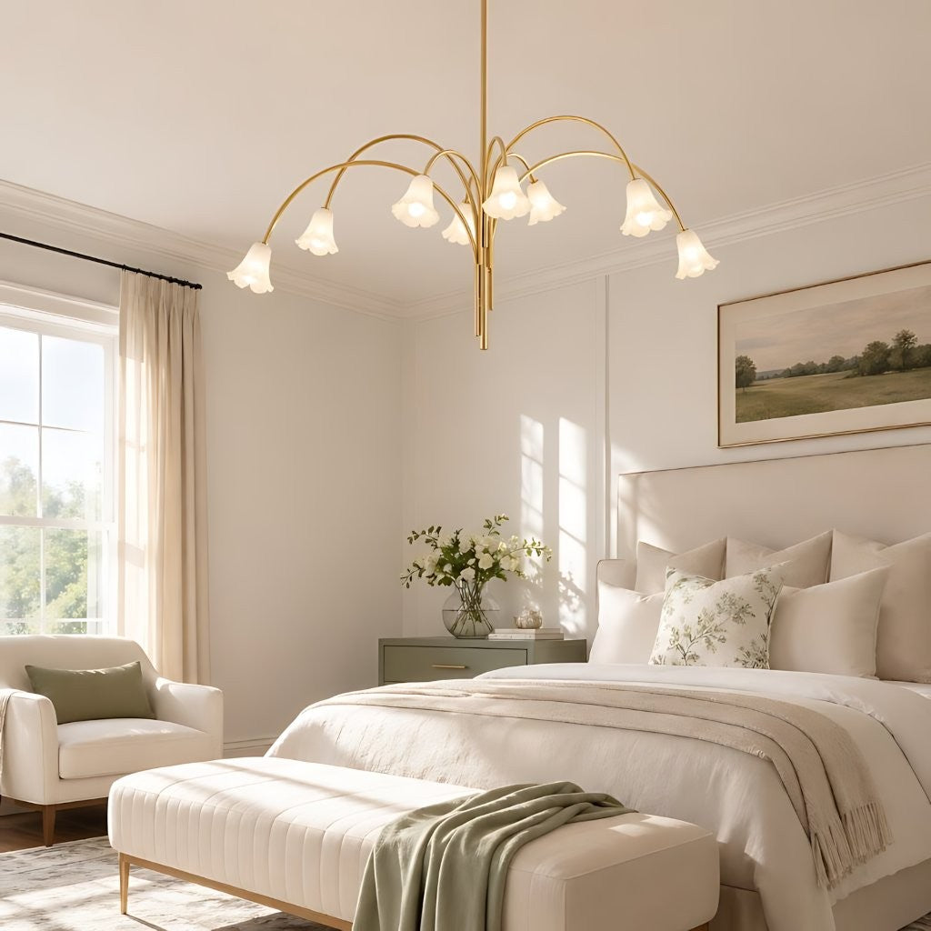 Fletcher Modern Colorful Floral Glass Fazzo Chandelier