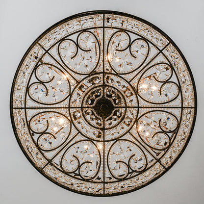 Audenor Retro Crystal Drum Chandelier