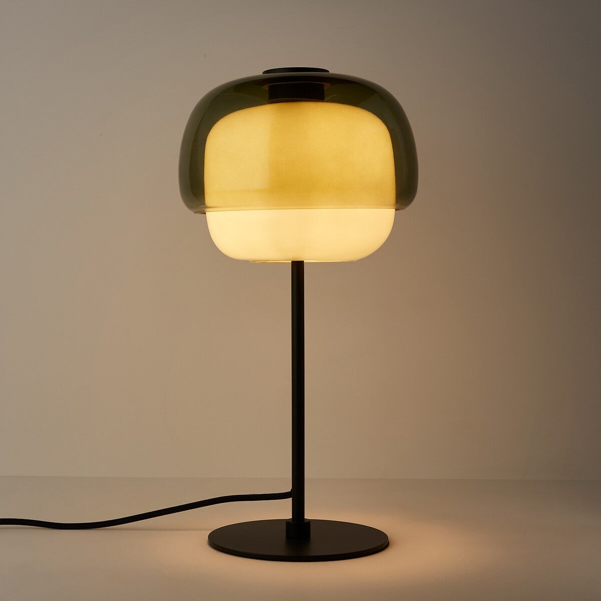 Xyndrae Modern Nordic Double-Layered Tinted Glass Table Lamp
