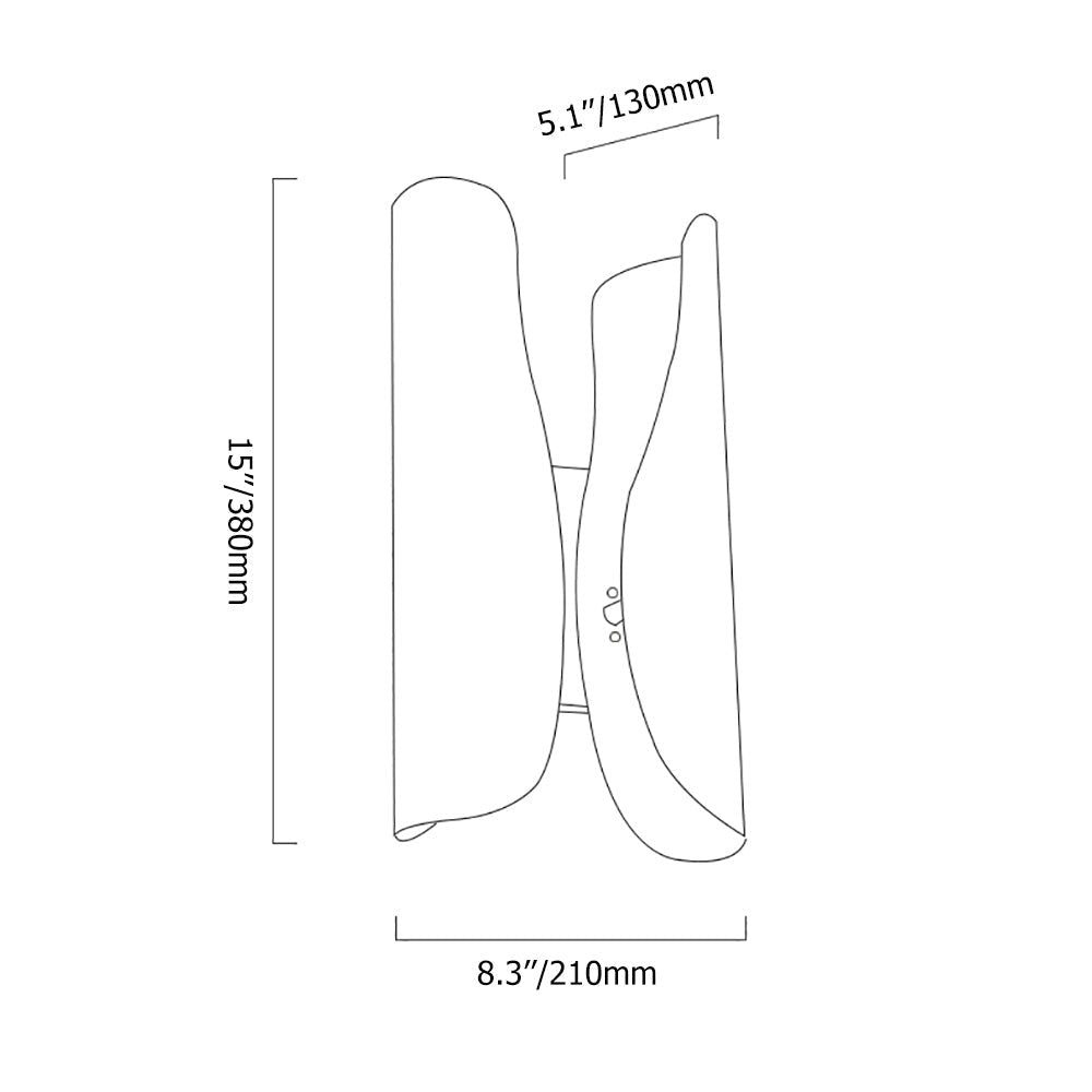 Thoven Modern H-Shaped Metal Wall Sconce