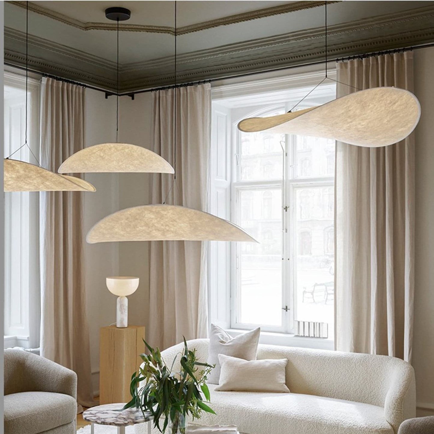 Hawkes Scandinavian Style Minimalist Fabric Pendant Light