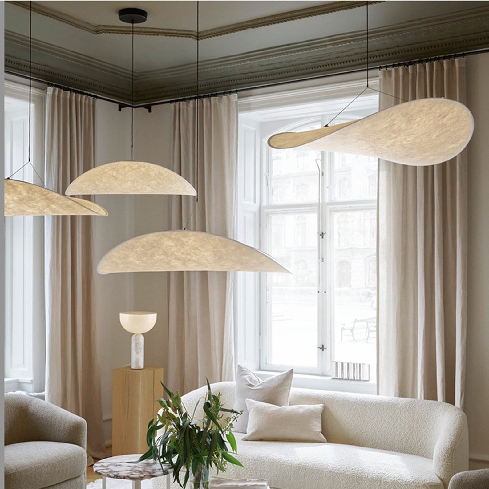 Hawkes Scandinavian Style Minimalist Fabric Pendant Light