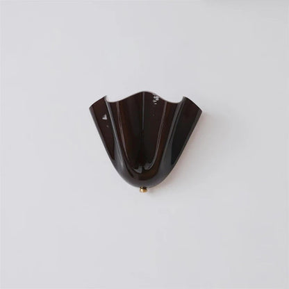 Kyrintha Mid-Century Skirt Shell Glass Fazzo Petalia Wall Sconce