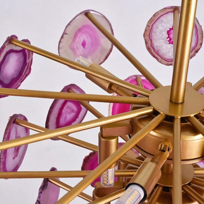 Gideon Slice Agate Tower Chandelier