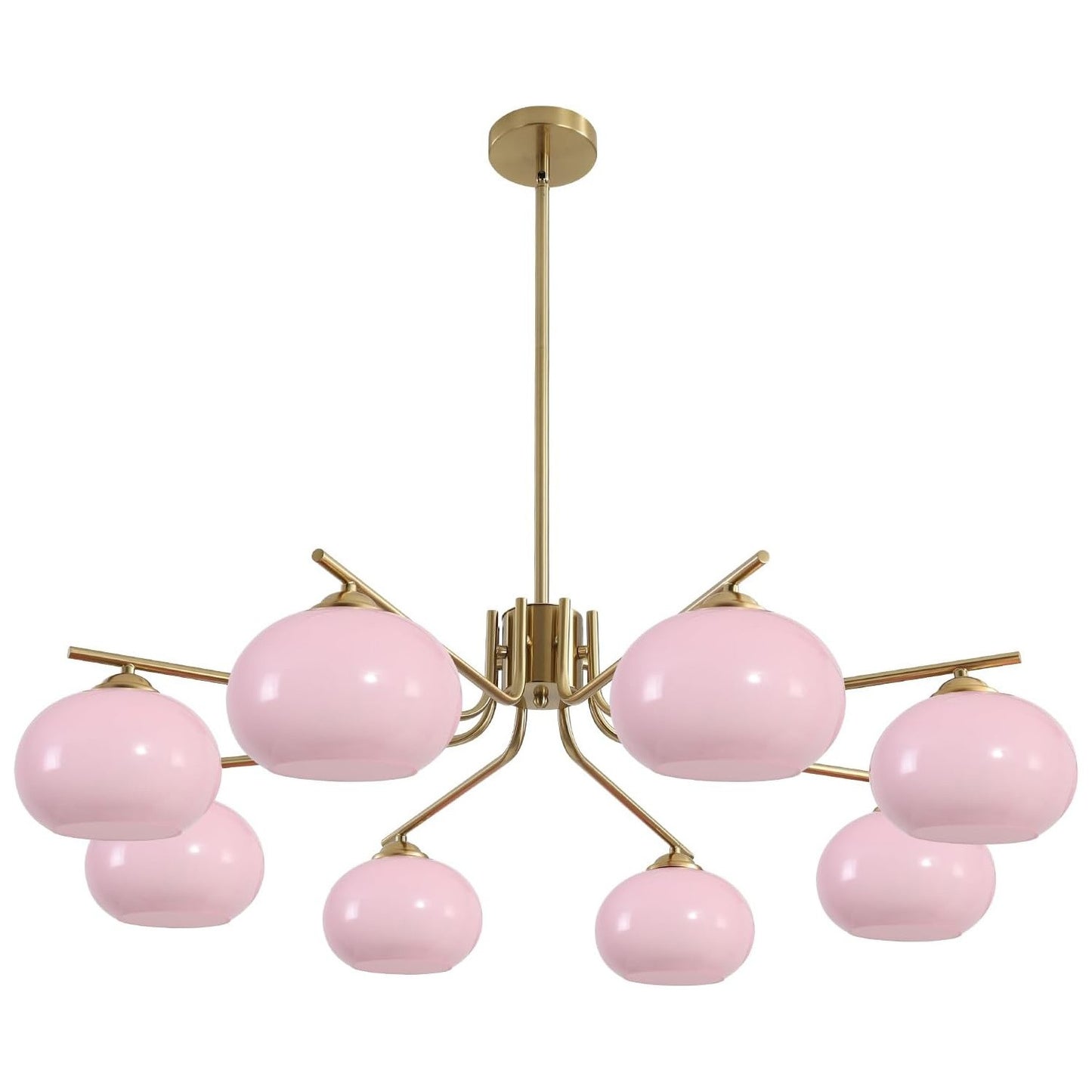 Kairox Mid Century Bauhaus Large Glass Globe Sputnik Chandelier